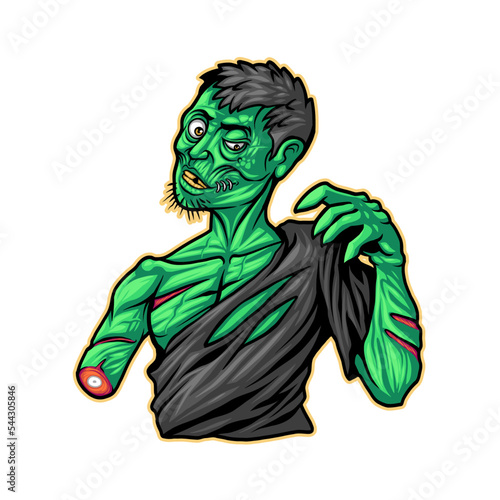 1 hand zombie looks scary chasing for brains