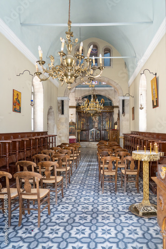 The interior of the Agia Varvara Church in the Old Town of Rethymno  Crete  Greece