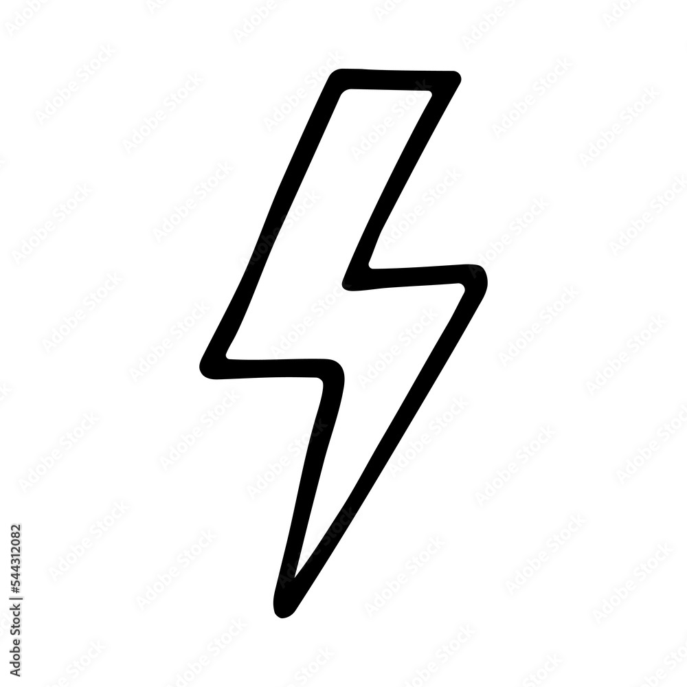 Doodle lightning. Hand-drawn vector illustration Doodle lightning. Hand-drawn vector illustration