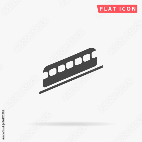 Funicular flat vector icon. Hand drawn style design illustrations.