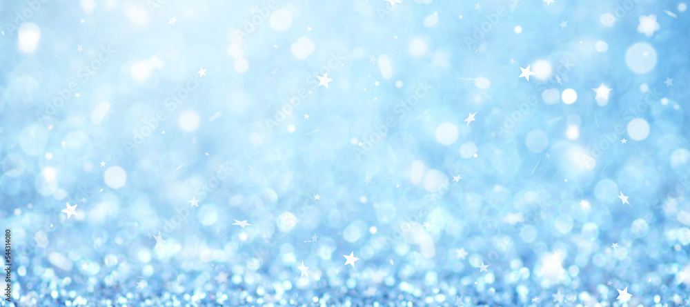 abstract background blue color bokeh shine