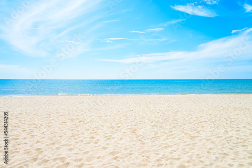 beach with blue sky