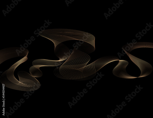 Abstract futuristic background - hair lines, waves, overflow in free movement. Vector illustration