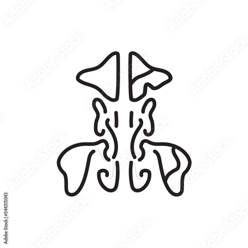 Sinusitis in the sinus color line icon. Pictogram for web page