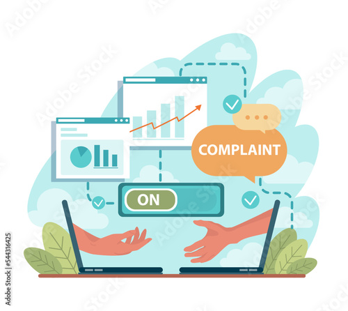 Online communication. Business conferencing and chatting through device