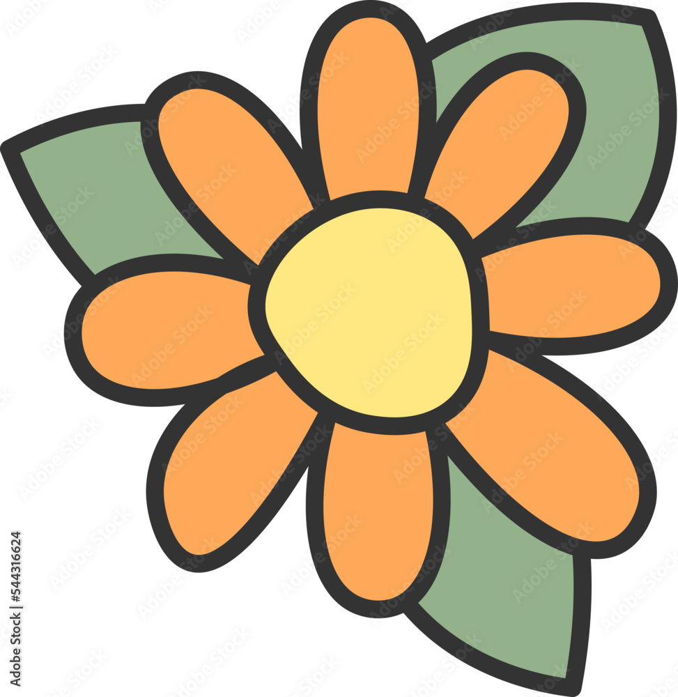Cartoon flower icon. Vector illustration Cartoon flower icon. Vector illustration