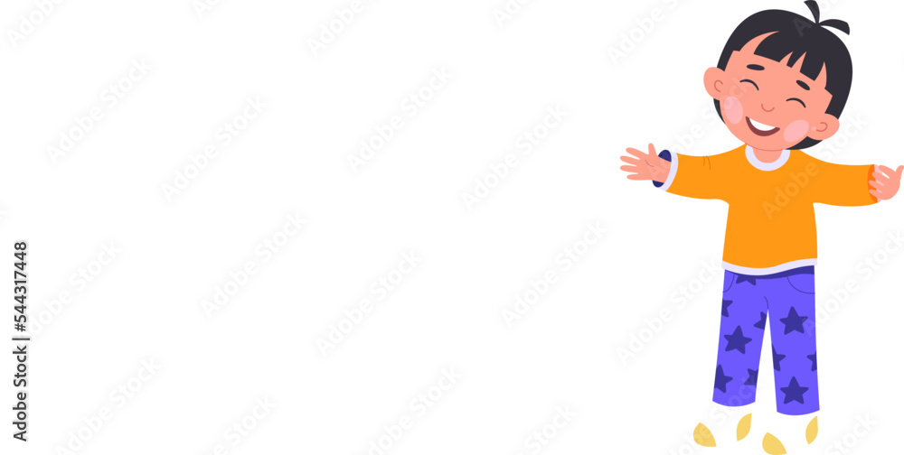 Happy boy character cartoon illustration Happy boy character cartoon illustration