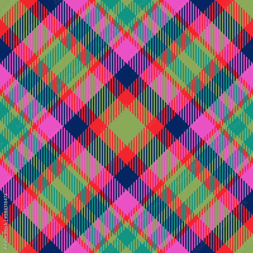 Check fabric pattern. Plaid tartan textile. Texture seamless background vector.