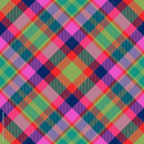 Check fabric pattern. Plaid tartan textile. Texture seamless background vector.