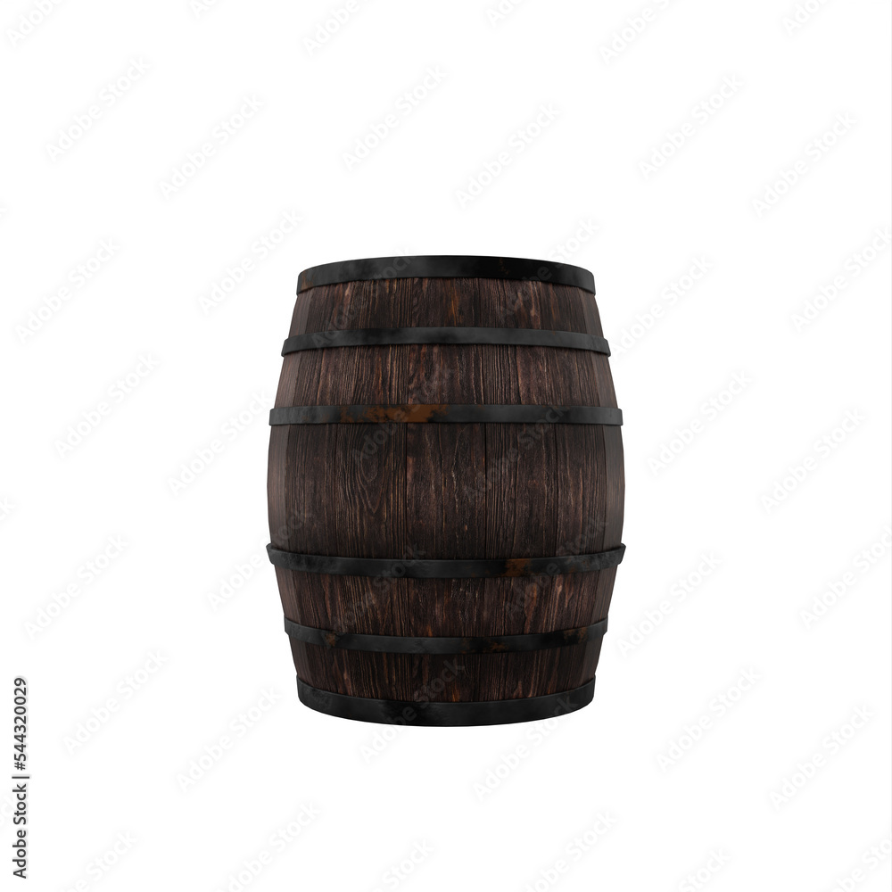 Obraz premium wooden barrel isolated