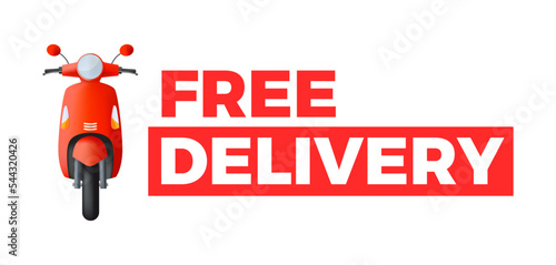 Free Delivery Vector Label Design Element  