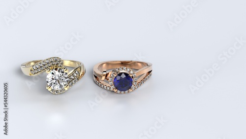 wedding, ring, gold, silver, diamond, engagement, fashion, marriage, stone, 3d render