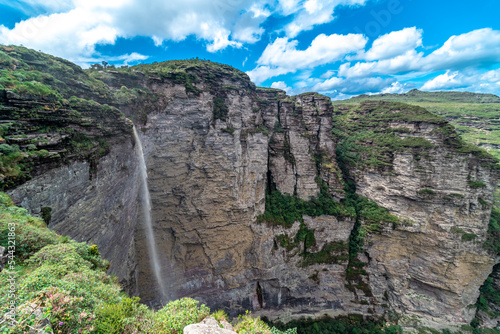 Smoke Waterfall, National Park Chapada Diamantina, Brazil photo