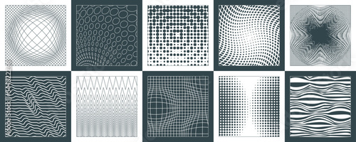 Wallpaper Mural A collection of geometric backgrounds in the brutalism style of simple shapes, lines and swiss bauhaus elements Torontodigital.ca