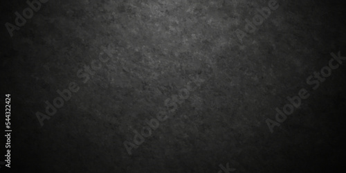 Black stone concrete wall grunge texture and backdrop background anthracite panorama. Panorama dark grey black slate background or texture. 