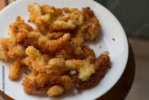 Shrimp prawn gambas deep fried breaded panko sea food