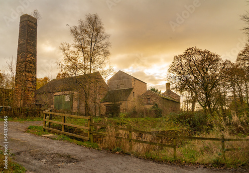 Former Colliery buildings beside Haltwhistle Burn in Northumberland, UK