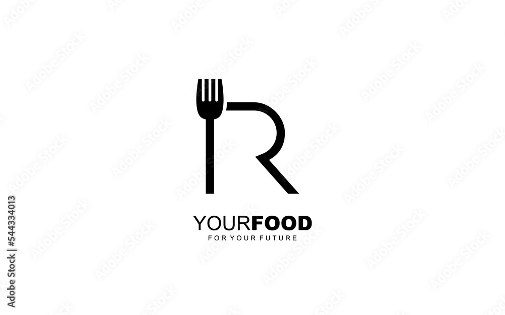 R logo cafe or restaurant for branding company. cooking template vector illustration for your brand. R logo cafe or restaurant for branding company. cooking template vector illustration for your brand.