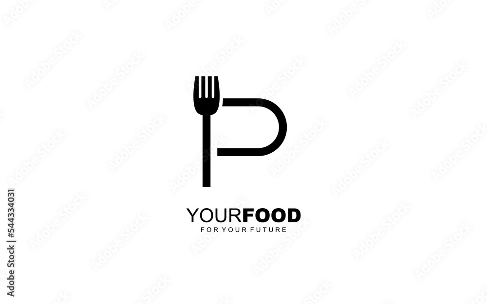 P logo cafe or restaurant for branding company. cooking template vector illustration for your brand. P logo cafe or restaurant for branding company. cooking template vector illustration for your brand.