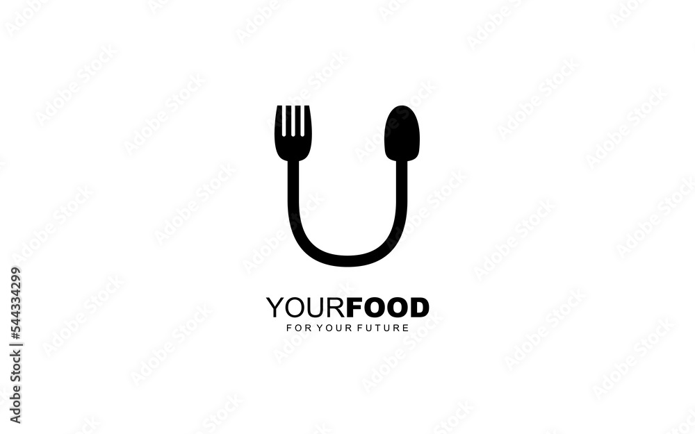 U logo cafe or restaurant for branding company. cooking template vector illustration for your brand. U logo cafe or restaurant for branding company. cooking template vector illustration for your brand.