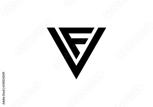 Free Download initial logo letter FV triangle initial company icon business logo background illustration - GFXLoad