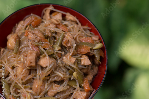 Harusame cristal noodles vermicelli pasta japanese traditional food photo