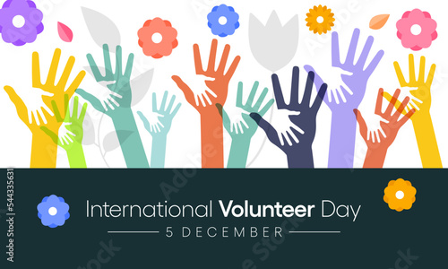 International Volunteer day (IVD) is observed every year on December 5, to promote volunteering and recognize their contributions to the achievement of the Sustainable Development Goals. Vector art