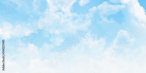 Big fluffy Cumulus Clouds in sky, background, texture