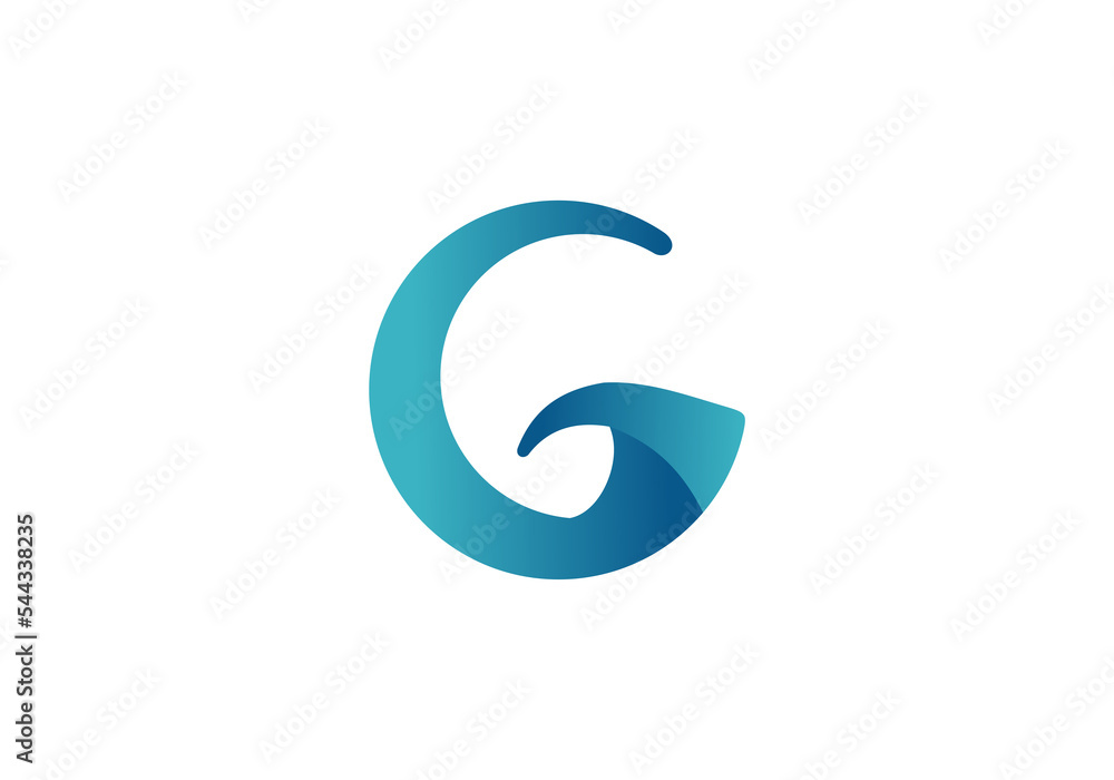 initial letter logo G 3D initial company icon business logo background illustration