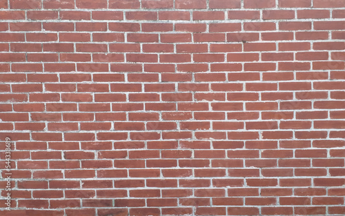 Red brick interior facade wall