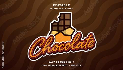 chocolate editable logotype with modern and simple style, usable for logo or campaign title