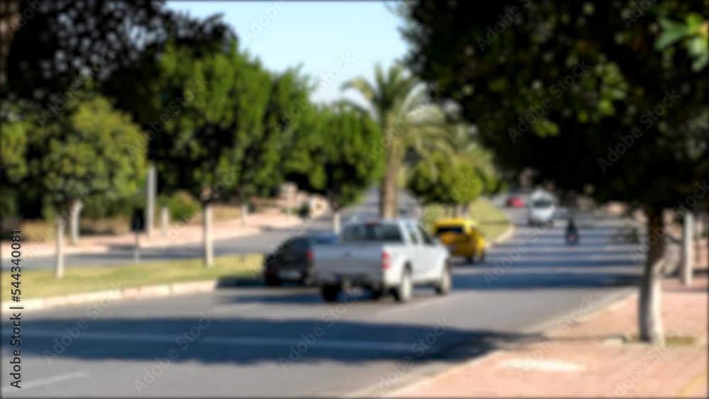 blurred road with passing cars in Turkey blurred road with passing cars in Turkey