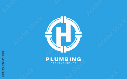 H logo plumbing for identity. letter template vector illustration for your brand.