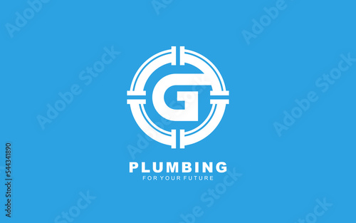G logo plumbing for identity. letter template vector illustration for your brand.