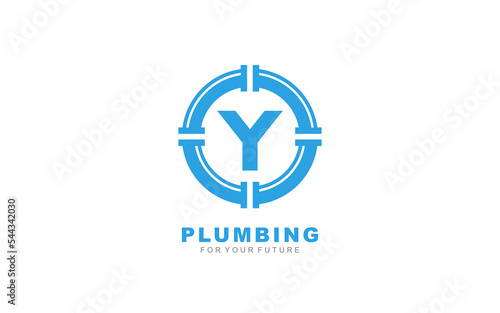 Y logo plumbing for identity. letter template vector illustration for your brand.