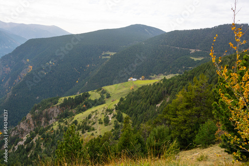 Mountain view and house in Andorra.