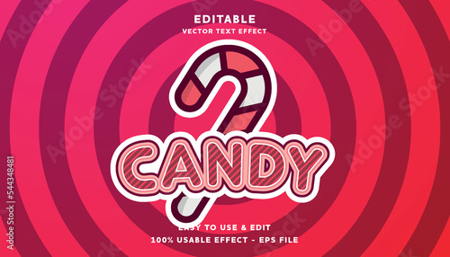 cane candy editable logotype with modern and simple style, usable for logo or campaign title