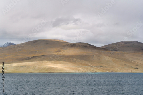 Tso Moriri is a lake in the Changthang Plateau of Ladakh in India. The lake and surrounding area are protected as the Tso Moriri Wetland Conservation Reserve. The lake is at an altitude of 4,522 m.