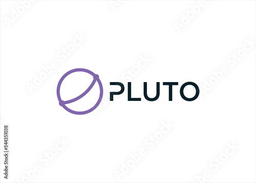 Pluto planet logo design