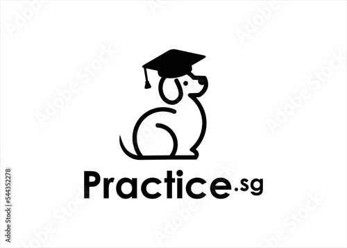 dog school academy training logo design
