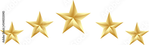Elements of the award, gold stars