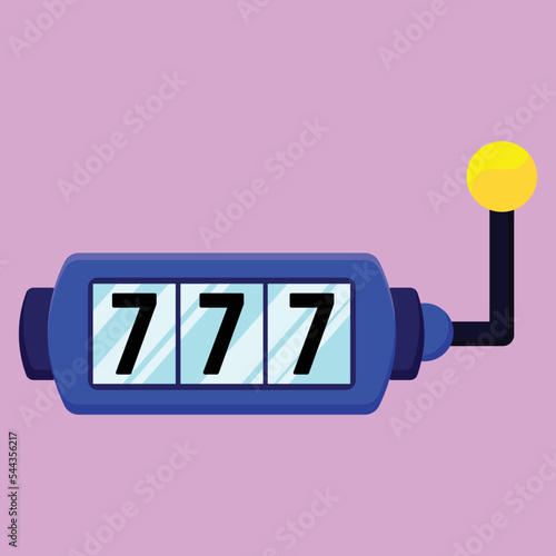 Slot machine icon. Subtable to place on game, entertaiment, etc