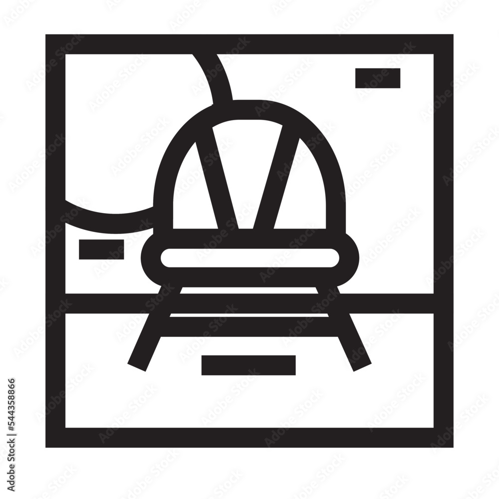 Beach Chair Decoration Furniture Interior Icon Beach Chair Decoration Furniture Interior Icon