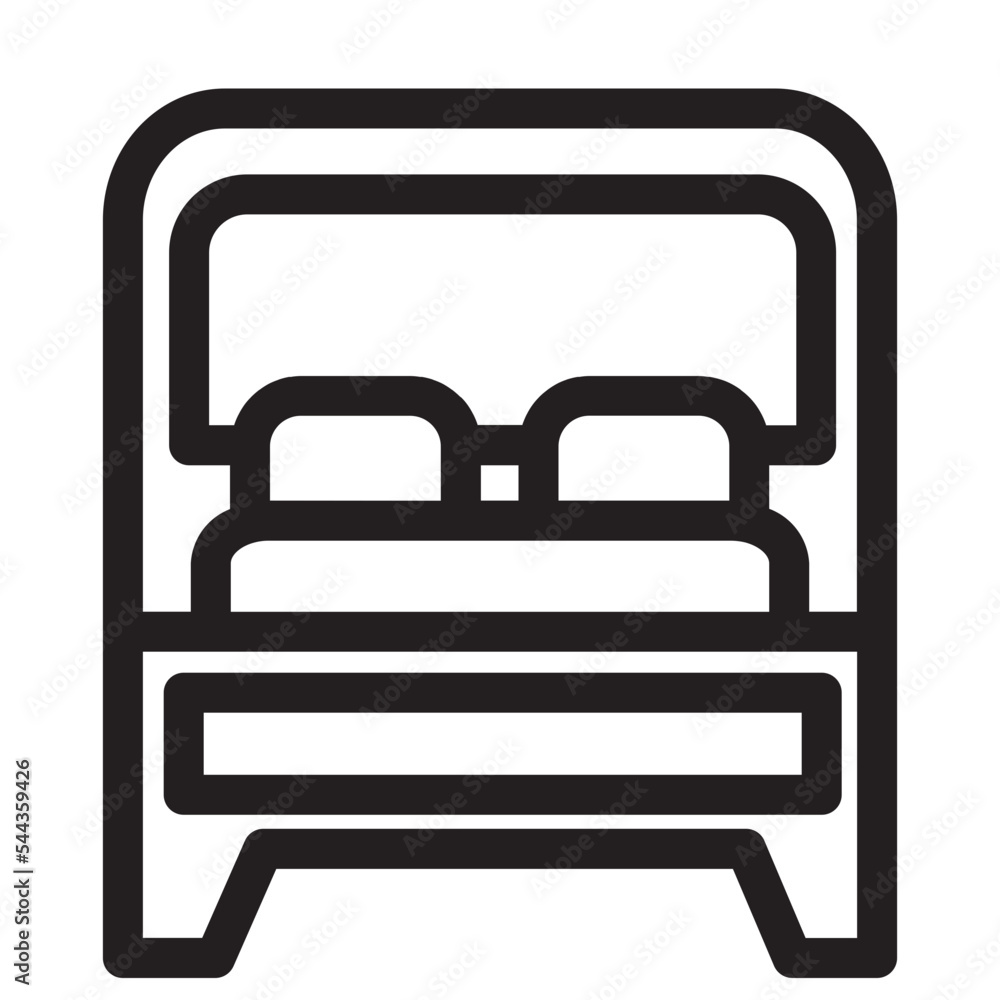 Bed Bedroom Interior King Size Relax Rest Sleeping Icon Icon Bed Bedroom Interior King Size Relax Rest Sleeping Icon Icon