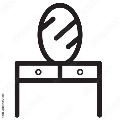 bedroom dresser furniture household interior mirror table table icon
