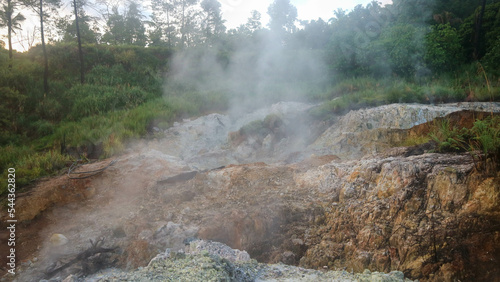 beautiful and stunning hot sulfur rocks