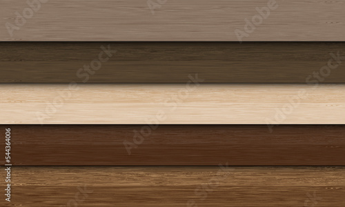 Realistic wood plank colors set for home floor wall design background vector