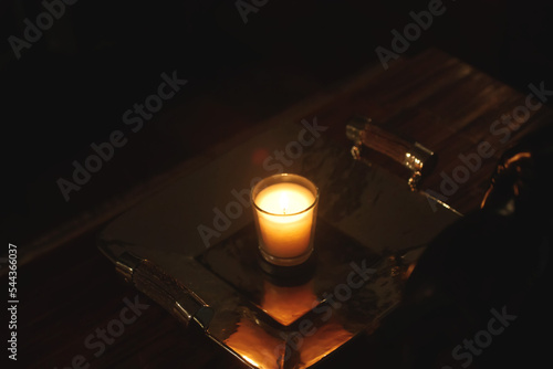 candle in the glass