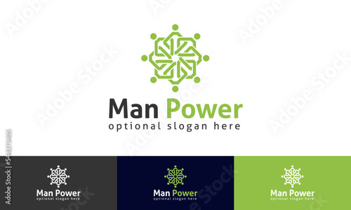 Manpower logo template,
