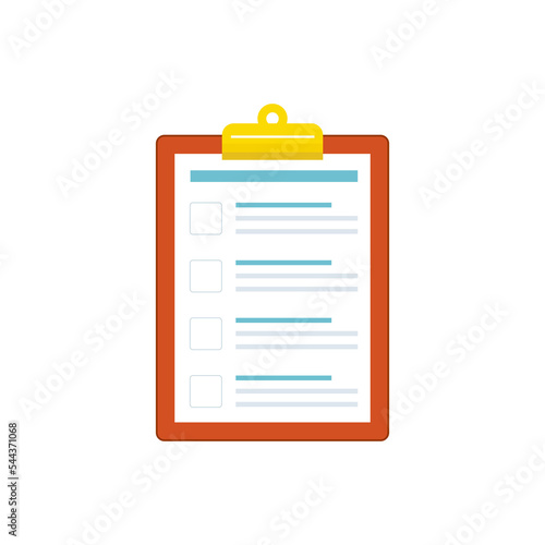 The document form is in a folder with a clip.